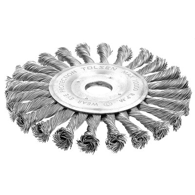 Щітка дискова Tolsen Профі, переплетений дріт 0.5мм, 150мм, посадковий розмір 22.2мм Щітка дискова Tolsen Профі, переплетений дріт 0.5мм, 150мм, посадковий розмір 22.2мм
