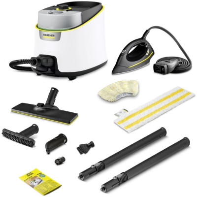 Пароочисник Karcher SC 4 Deluxe Iron, 2200Вт, 1300мл, 4Бар, праска, швабра, білий Пароочисник Karcher SC 4 Deluxe Iron, 2200Вт, 1300мл, 4Бар, праска, швабра, білий