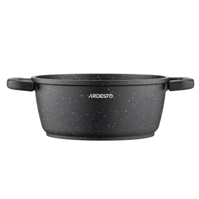 Кастрюля со стеклянной крышкой Ardesto Gemini Anzio, 2.5л, алюминий, черный