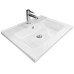Раковина, умивальник Adamant FLATE, штучний камінь, прямокут., з отвором для змішувача, з отвором для переливу, 600х450х140мм, накладний, білий