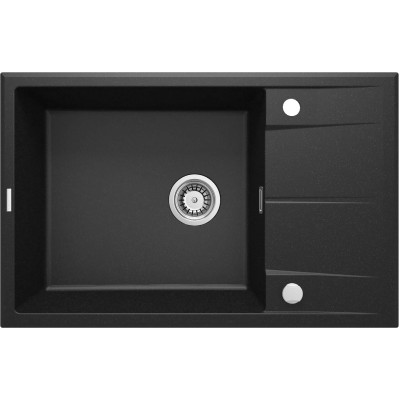Мийка кухонна Deante Eridan, граніт, прямокутник, з крилом, 780х500х210мм, чаша - 1, накладна, металічний графіт Мийка кухонна Deante Eridan, граніт, прямокутник, з крилом, 780х500х210мм, чаша - 1, накладна, металічний графіт