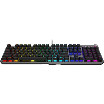 Клавіатура механічна MSI STRIKE 600 SILENT UA 104key, Kailh Midnight Pro Silent Tactile, USB-A, EN/UKR/RU, RGB, cрібний