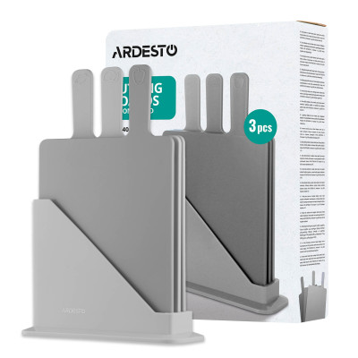 Набір дошок кухонних на підставці ARDESTO Fresh, 3шт, 24.1х33х7.9см, пластик Набір дошок кухонних на підставці ARDESTO Fresh, 3шт, 24.1х33х7.9см, пластик