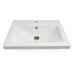 Раковина, умивальник Adamant CERS, штучний камінь, прямокут., з отвором для змішувача, з отвором для переливу, 595x450x158мм, накладний, білий