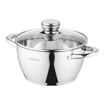 Каструля зі скляною кришкою ARDESTO Gemini Lucca, 3.2л, нержавіюча сталь