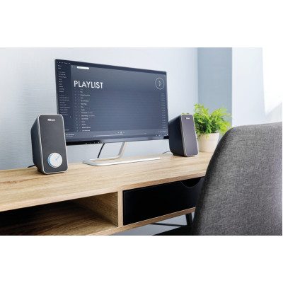 Акустическая система Trust Arys 2.0, 14 Вт, USB/AUX, черный Акустическая система Trust Arys 2.0, 14 Вт, USB/AUX, черный