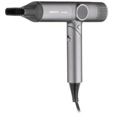 Фен ARDESTO Stein, 1600Вт, 2 швидкості, 4 темп.режима, сірий Фен ARDESTO Stein, 1600Вт, 2 швидкості, 4 темп.режима, сірий