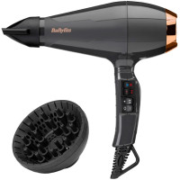 Фен Babyliss Air Pro, 2200Вт, 2 режими, дифузор, іоніз-я, хол. обдув, чорний