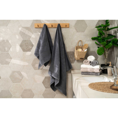 Набір рушників махрових ARDESTO Lotus, 50х90см, 70х140см, 2шт, 100% бавовна, сірий темний