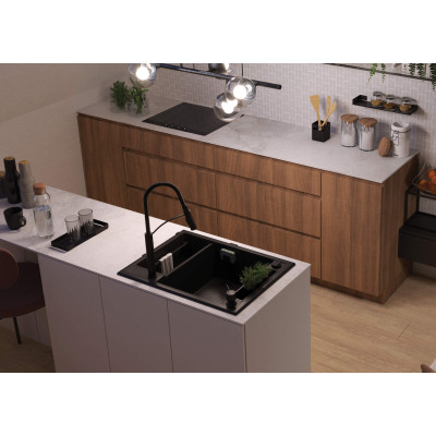 Набір аксесуарів Deante Magnetic для кухонної мийки, чорний