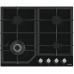 Варильна поверхня Gorenje газова на склі, 60см, чавун, чорний