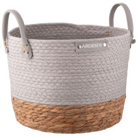 Кошик ARDESTO Minimalism 28х28х22см, паперовий шпагат, рогожка, сірий Кошик ARDESTO Minimalism 28х28х22см, паперовий шпагат, рогожка, сірий