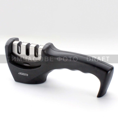 Точилка для ножів ARDESTO Gemini, 20.5x5.5x7.5см, вольфрамовий сплав, пластик, чорний Точилка для ножів ARDESTO Gemini, 20.5x5.5x7.5см, вольфрамовий сплав, пластик, чорний