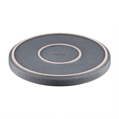 Тарілка десертна ARDESTO Fasano, 19.6см, кераміка, сірий темний