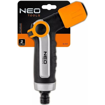 Зрошувач ручний Neo Tools CLICK, пістолетний, 2 функції 0.242кг Зрошувач ручний Neo Tools CLICK, пістолетний, 2 функції 0.242кг