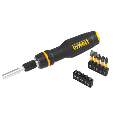 Викрутка DeWalt FULL FIT Telescoping, 10 насадок, руків'я двокомпонентне, 25-50мм, 10 біт, SL,PH,SQ Викрутка DeWalt FULL FIT Telescoping, 10 насадок, руків'я двокомпонентне, 25-50мм, 10 біт, SL,PH,SQ
