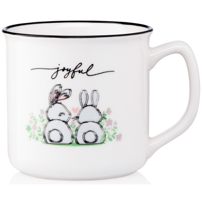 Чашка ARDESTO Joyful, 320мл, порцеляна, білий Чашка ARDESTO Joyful, 320мл, порцеляна, білий
