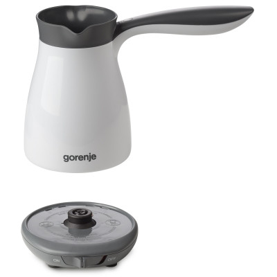 Кофеварка Gorenje электротурка 0.33л, молотая, на 2 чашки, белый (TCM330W)