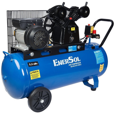 Компресор повітряний EnerSol ES-AC310-100-2 безолійний 2.2кВт, 100л, 311л/хв, 8бар, 69.4кг Компресор повітряний EnerSol ES-AC310-100-2 безолійний 2.2кВт, 100л, 311л/хв, 8бар, 69.4кг