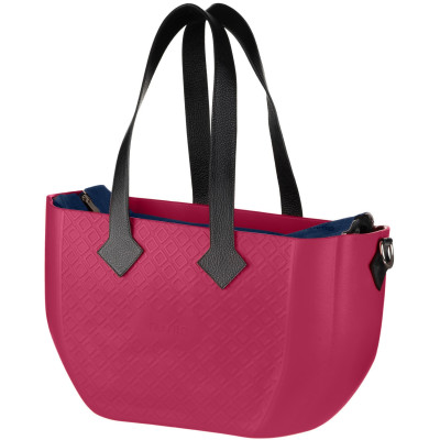 Сумка Nuvita MyMia ручки шкіра, малиново-чорний