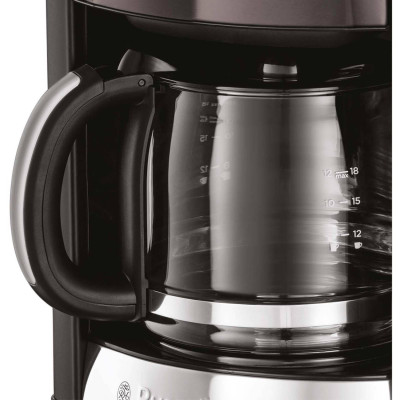 Кавоварка Russell Hobbs крапельна Matte Black, 1.8л, мелена, LED-дисплей, чорний