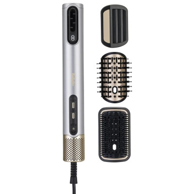 Фен-щітка Babyliss Limited Edition SilverGold, 1600Вт, 4 режими, іоніз-я, хол. обдув, кераміка, сірий Фен-щітка Babyliss Limited Edition SilverGold, 1600Вт, 4 режими, іоніз-я, хол. обдув, кераміка, сірий