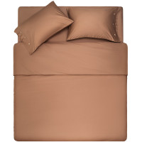 Простирадло на резинці ARDESTO Mix&Match, 180x200+30см, 100% бавовна, сатин, коричневий