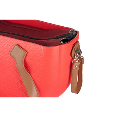 Сумка Nuvita MyMia ручки еко-шкіра, килимок, ремені для коляски, червоно-коричневий