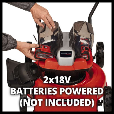 Газонокосилка аккумуляторная Einhell GE-CM 36/48 Li M - Solo PXC 36В (2х18) 48см 30-75мм без травосборника мульчирования 16.9кг (без АКБ і ЗП) (3413054)