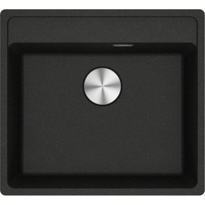 Мийка кухонна Franke Maris, фраграніт, прямокутник, без крила, 560х510х200мм, чаша - 1, врізна, MRG 610-52 TL, онікс