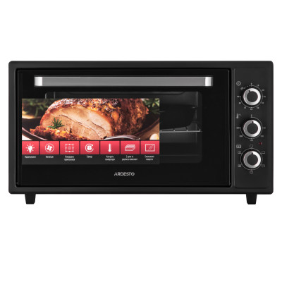 Піч електрична ARDESTO, 48л, 1600Вт, механіч., конвенція, чорний Піч електрична ARDESTO, 48л, 1600Вт, механіч., конвенція, чорний