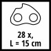 Einhell Ланцюг для пилки 15см 28T 1мм