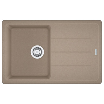 Мийка кухонна Franke Basis, фраграніт, прямокутник, з крилом, 780х500х200мм, чаша - 1, накладна, BFG 611-78, мигдаль