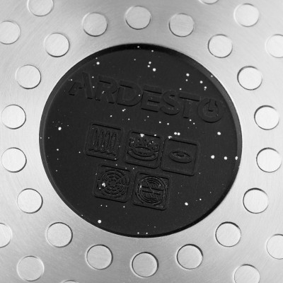 Ківш зі скляною кришкою ARDESTO Gemini Anzio, 1.4л, алюміній, чорний