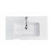 Раковина, умивальник Adamant FLATE, штучний камінь, прямокут., з отвором для змішувача, з отвором для переливу, 800х450х140мм, накладний, білий