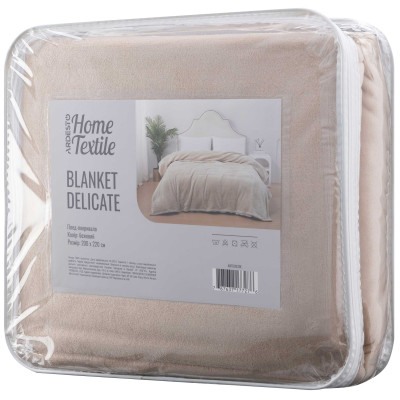 Покривало ARDESTO Delicate 200х220см, 100% поліестер, бежевий