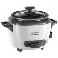 Рисоварка Russell Hobbs, 200Вт, чаша-0.7л, механічне керув., знімна кришка, нерж. сталь, чорно-білий