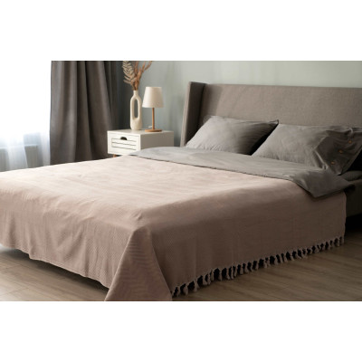 Плед ARDESTO Summer 140х190см, 100% бавовна, бежевий Плед ARDESTO Summer 140х190см, 100% бавовна, бежевий