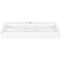 Раковина, умивальник ARDESTO Anna, штучний камінь, прямокут., з отвором для змішувача, без переливу, 800х455х110мм, накладний, білий