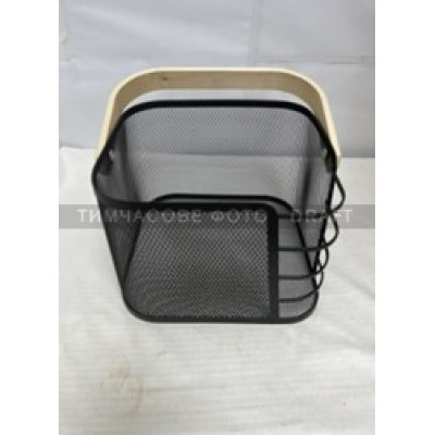 ARDESTO Кошик з ручкою Midori 24х23.5х16.1см, метал, дерево, чорний ARDESTO Кошик з ручкою Midori 24х23.5х16.1см, метал, дерево, чорний