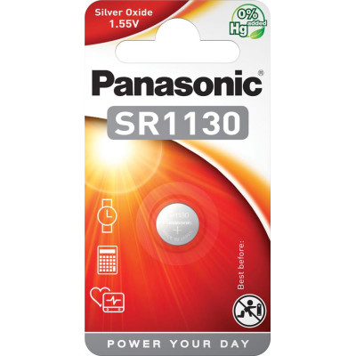 Батарейка Panasonic срібло-цинкова SR1130(390, V390, D390,SB-AU, SR54) блістер, 1 шт.