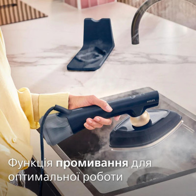 Відпарювач-праска Philips OneTurn, 1800Вт, 200мл, паровий удар -90гр, поворот для зміни типу девайса, алюміній, синій Відпарювач-праска Philips OneTurn, 1800Вт, 200мл, паровий удар -90гр, поворот для зміни типу девайса, алюміній, синій