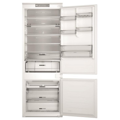 Холодильник Whirlpool вбудований з нижн. мороз., 193.5x69х54.5, холод.відд.-295л, мороз.відд.-99л, 2дв., А+, NF, інв., зона нульова, білий