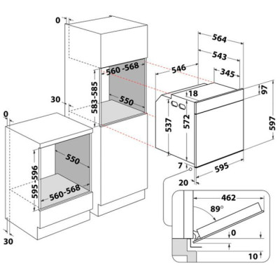 Духова шафа Whirlpool електрична, 73л, A+, дисплей, конвекція, піроліз, телескопічні напрямні, чорний Духова шафа Whirlpool електрична, 73л, A+, дисплей, конвекція, піроліз, телескопічні напрямні, чорний