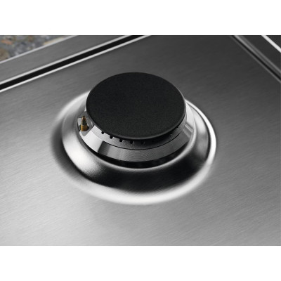 Варильна поверхня Electrolux газова, 60см, чавун, нерж (EGS6436SX)