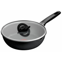 Мультисковорода Tefal Expertise, з кришкою, 24см, алюміній, бакеліт, скло, чорний