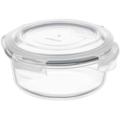 Контейнер для зберігання харчових продуктів ARDESTO Gemini 0.95л, боросилікатне скло, пластик, круглий, прозорий