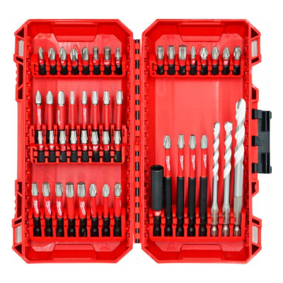 Набір біт і свердл Milwaukee Shockwave, сталь, кейс, 48шт