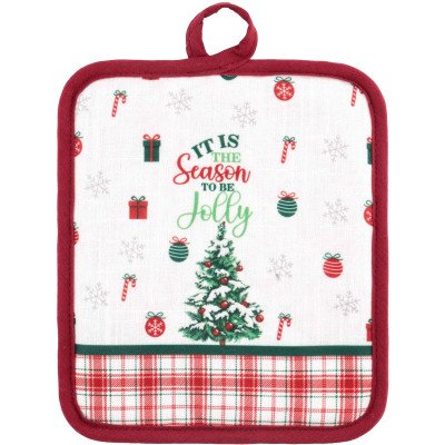 Прихватка ARDESTO Christmas Tree 18х20см, 100% поліестер (верх), 100% бавовна (низ), зелений