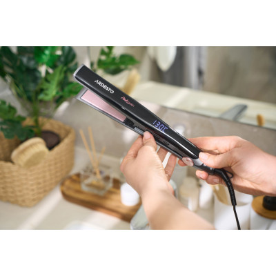 Випрямляч ARDESTO Pink Touch, 32Вт, 110-200C, кераміка, сірий+рожевий Випрямляч ARDESTO Pink Touch, 32Вт, 110-200C, кераміка, сірий+рожевий